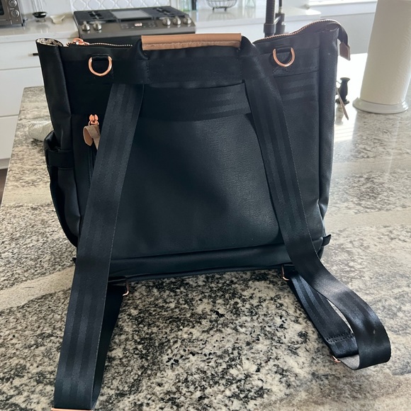 Petunia Pickle Bottom Diaper Bag Pivot Pack in Black and Sand - Picture 9 of 11